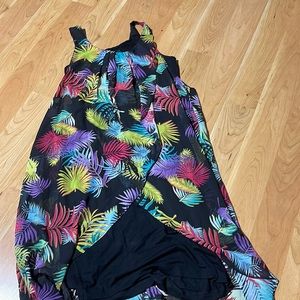 Floral and black dress